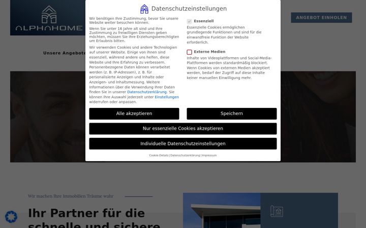 Screenshot of alphahome24.de