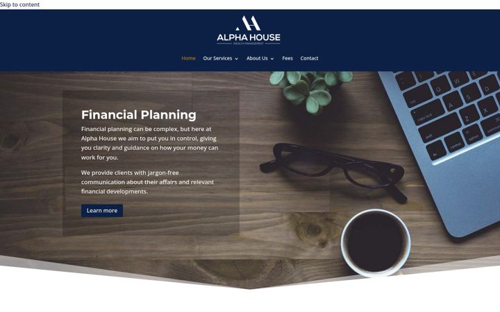 Screenshot of alphahousewm.co.uk
