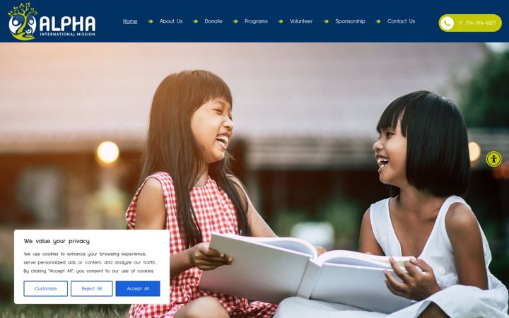Screenshot of alphaimission.org