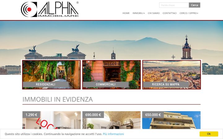 Screenshot of alphaimmobiliare.com