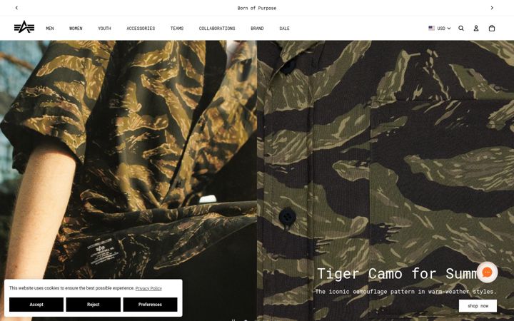 Screenshot of alphaindustries.com