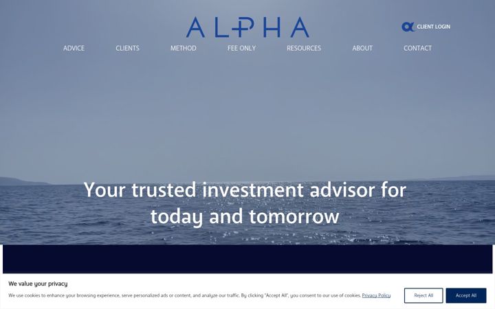 Screenshot of alphainvestmentsolutions.com