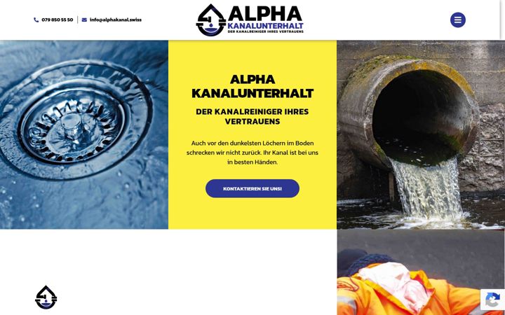 Screenshot stránky alphakanal.swiss