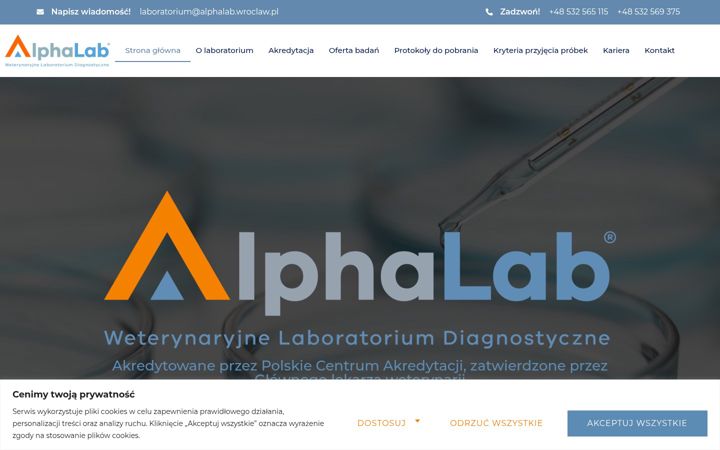 Screenshot van alphalab.wroclaw.pl