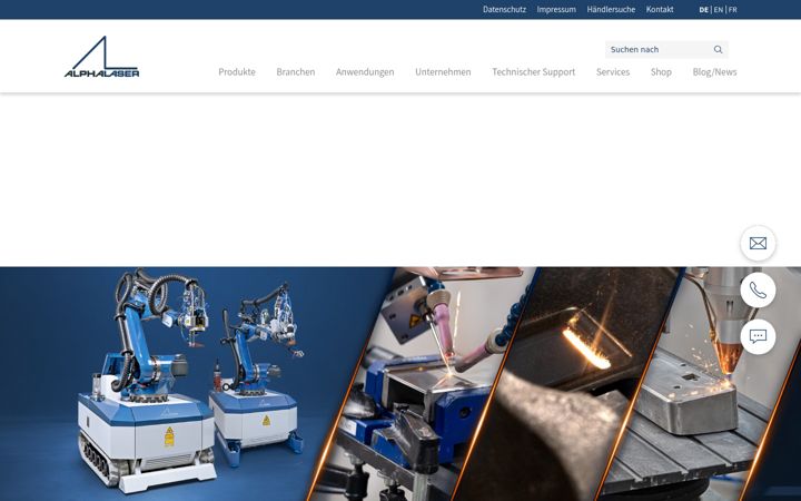 Screenshot of alphalaser.de