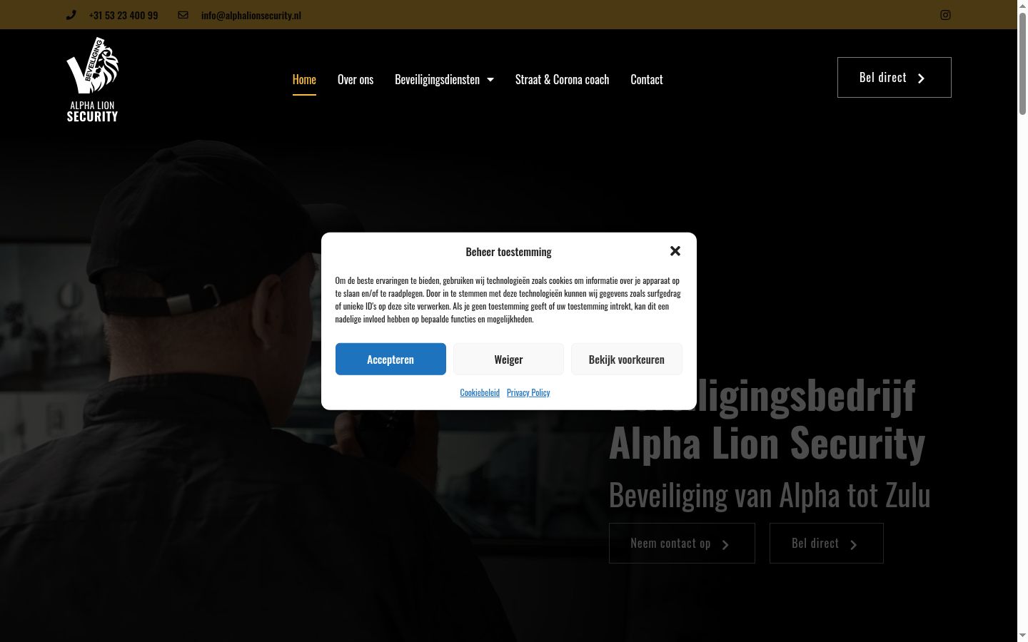 Screenshot tal-banner tal-kunsens muri qabel kwalunkwe interazzjoni