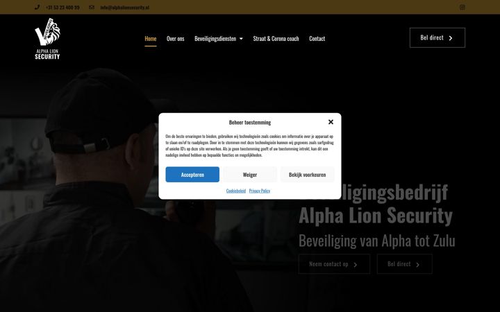 Screenshot of alphalionsecurity.nl