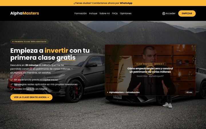 Screenshot of alphamasters.com