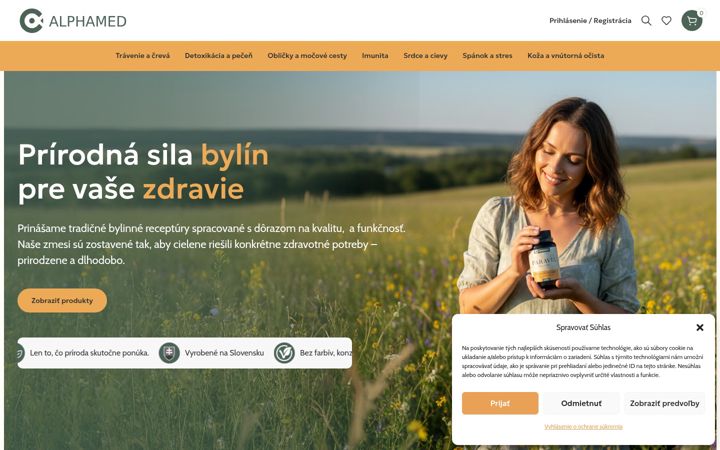 Ekraanipilt saidist alphamed.sk