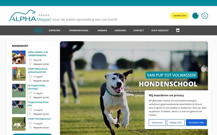 Screenshot of alphameppel.nl