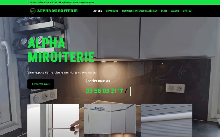 Screenshot of alphamiroiterie-audenge.fr