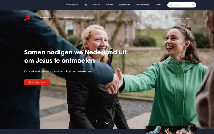 Ekraanipilt saidist alphanederland.org