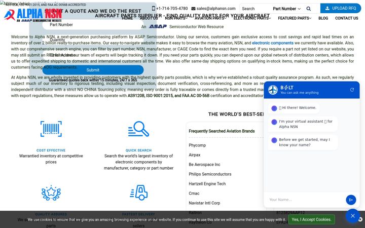 Screenshot of alphansn.com