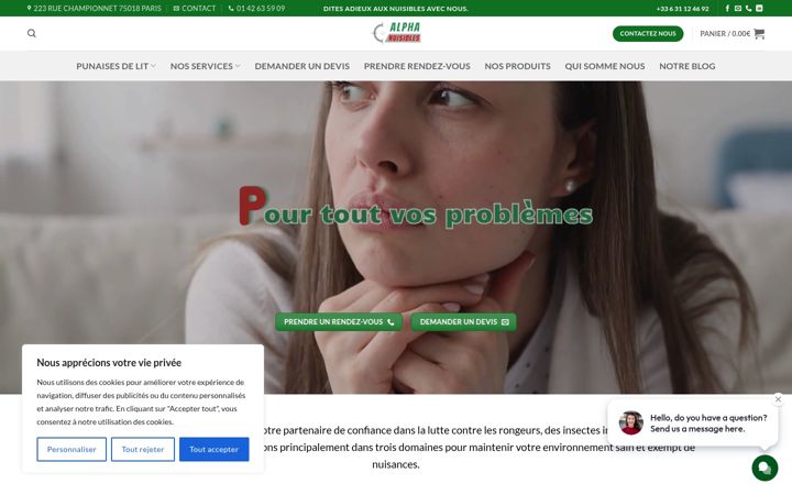 Captura de pantalla de alphanuisibles.com