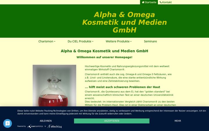 Screenshot of alphaomegagmbh.de