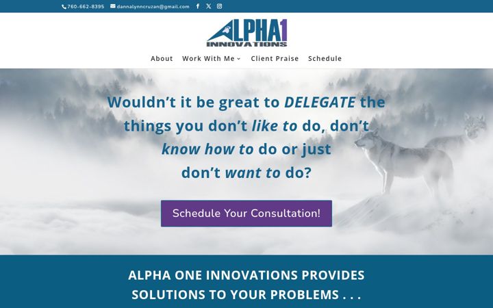 Screenshot of alphaoneinnovations.com