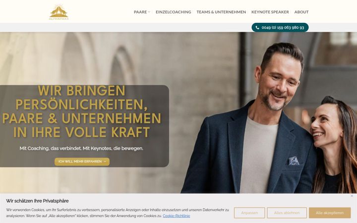 Screenshot of alphapaar.de