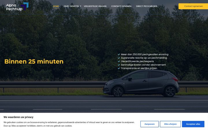 Screenshot of alphapechhulp.nl