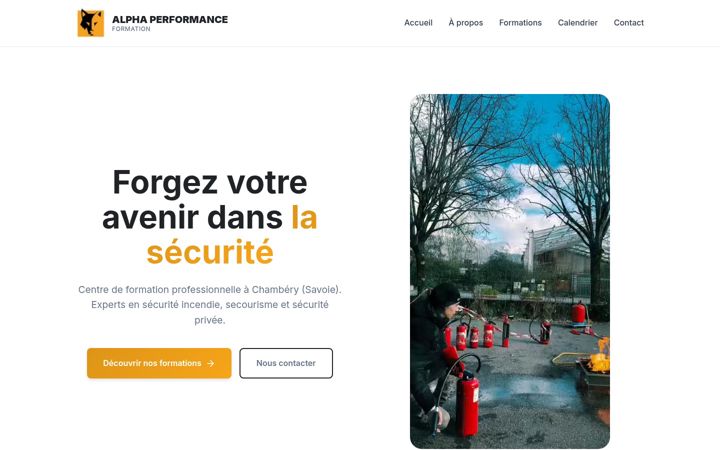 Screenshot of alphaperformanceformation.com