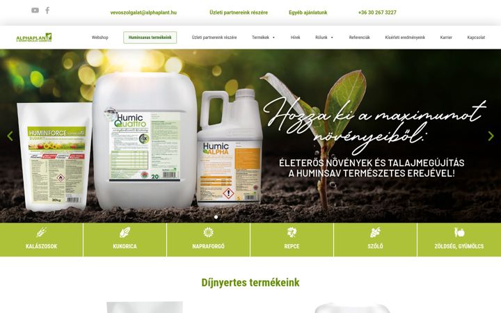 Screenshot του alphaplant.hu