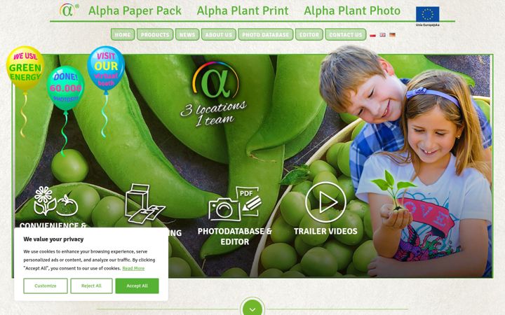 Screenshot of alphaplantprint.de