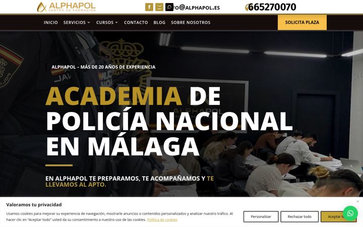 Screenshot of alphapol.es