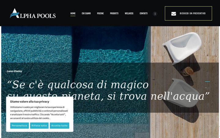 Екранна снимка на alphapools.it