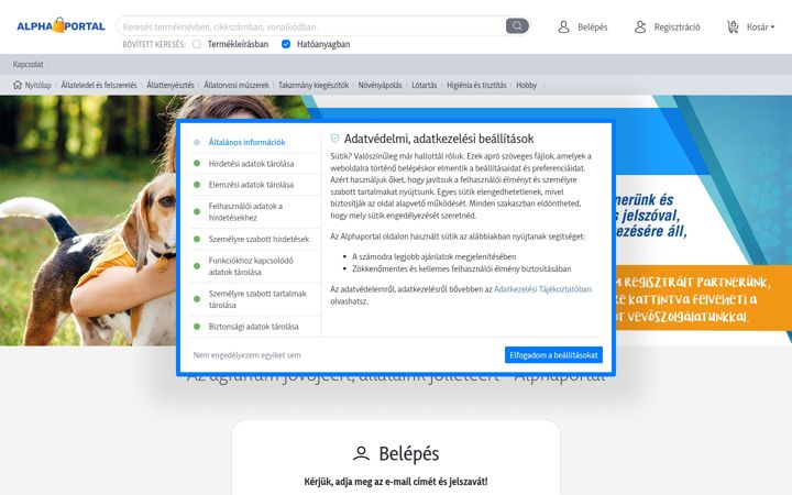 Screenshot of alphaportal.hu