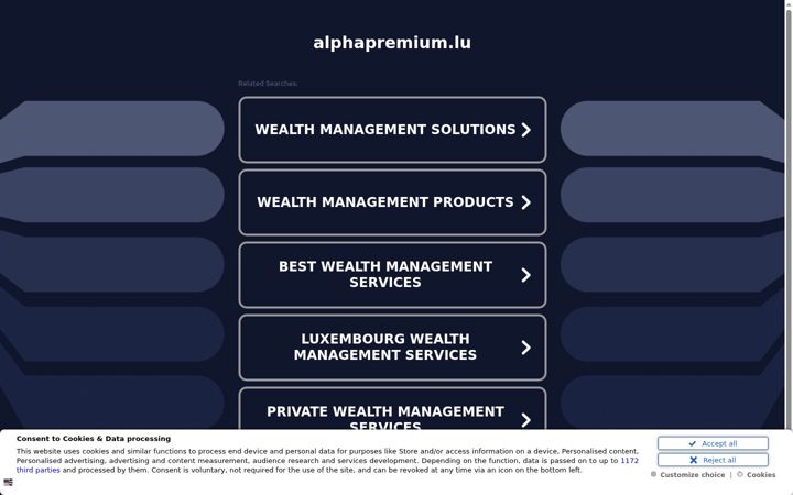 Screenshot of alphapremium.lu