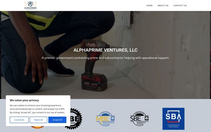 Screenshot of alphaprime-ventures.com