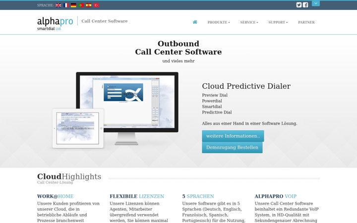 Screenshot of alphapro-smartdial.org