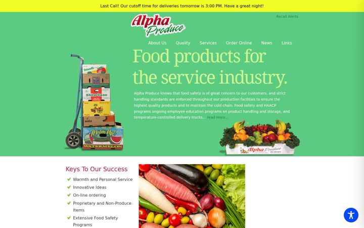 Screenshot van alphaproduce.com