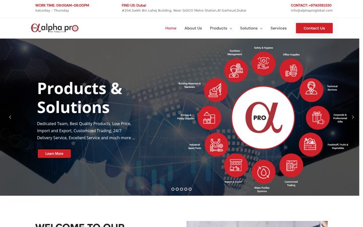 Screenshot van alphaproglobal.com