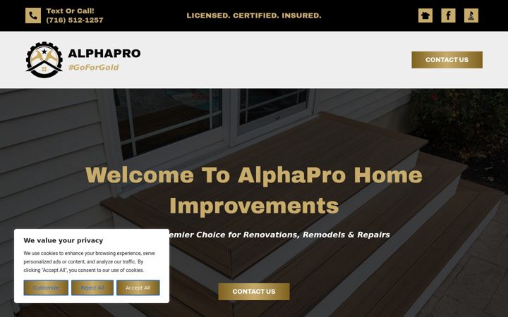 Screenshot van alphaprohome.com
