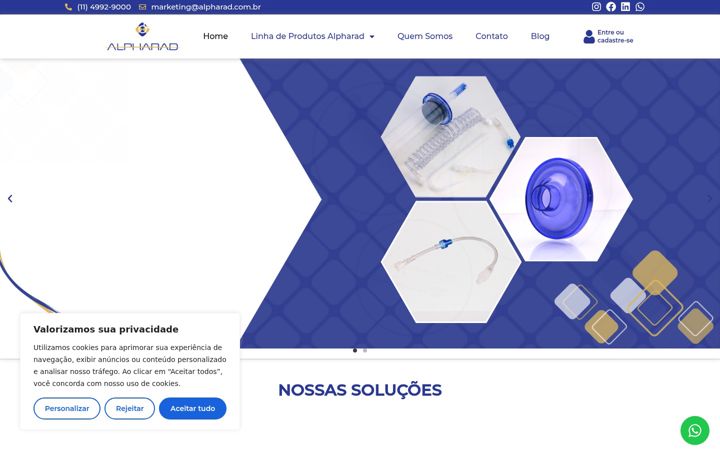 Screenshot of alpharad.com.br