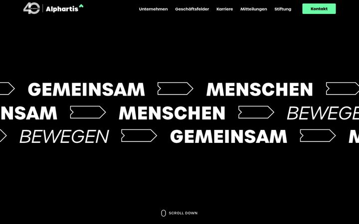 Screenshot of alphartis.com