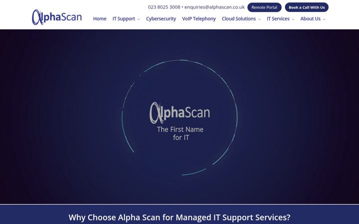 Screenshot of alphascan.co.uk