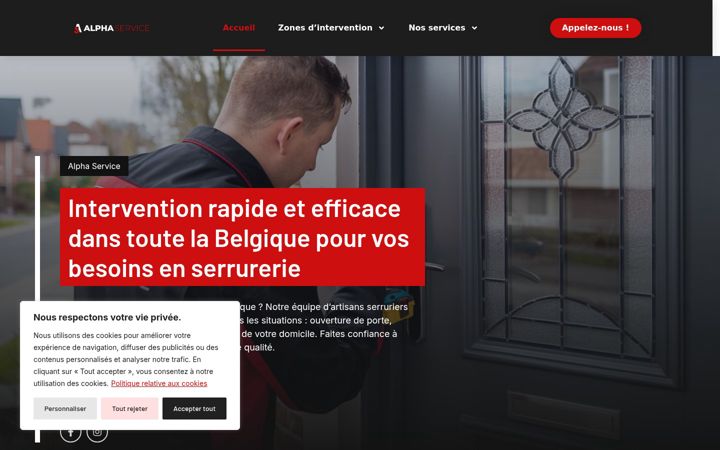 Screenshot of alphaservice.be