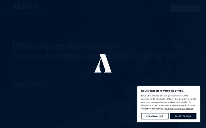 Capture d'écran de alphaservicesfinanciers.com