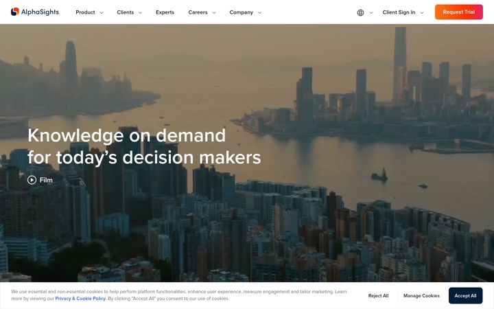 Screenshot of alphasights.com