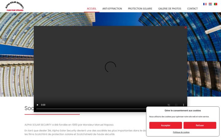 Screenshot of alphasolarsecurity.com
