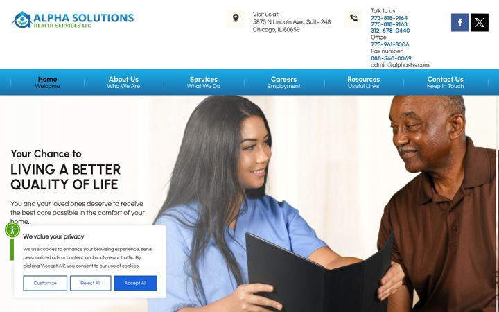 Screenshot of alphasolutionshealth.com