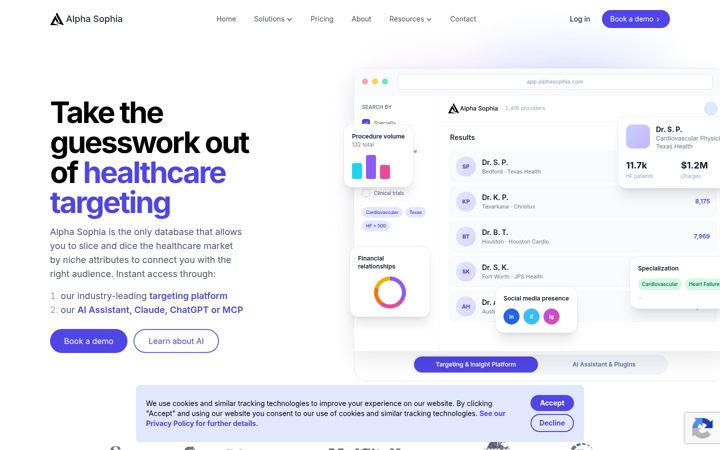 Screenshot of alphasophia.com