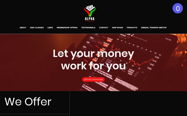 Screenshot von alphastockslab.com