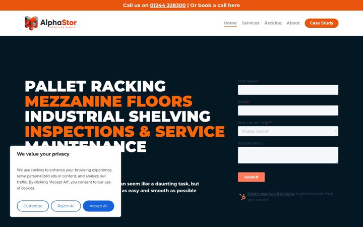 Screenshot of alphastor.co.uk