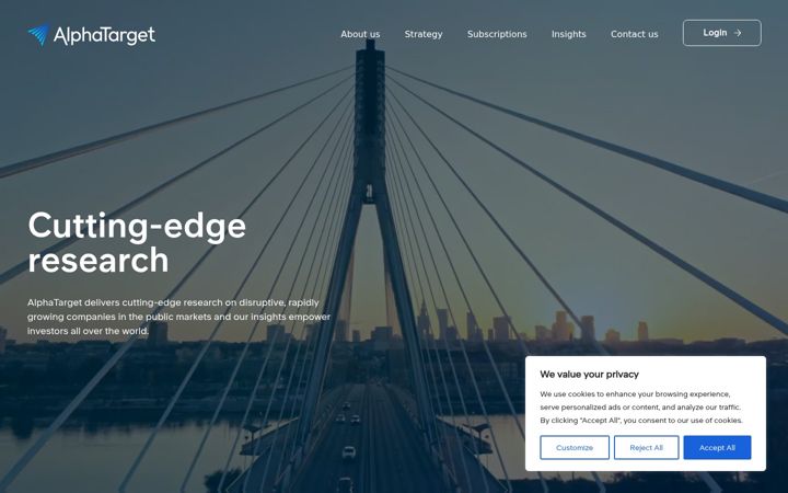 Screenshot of alphatarget.com