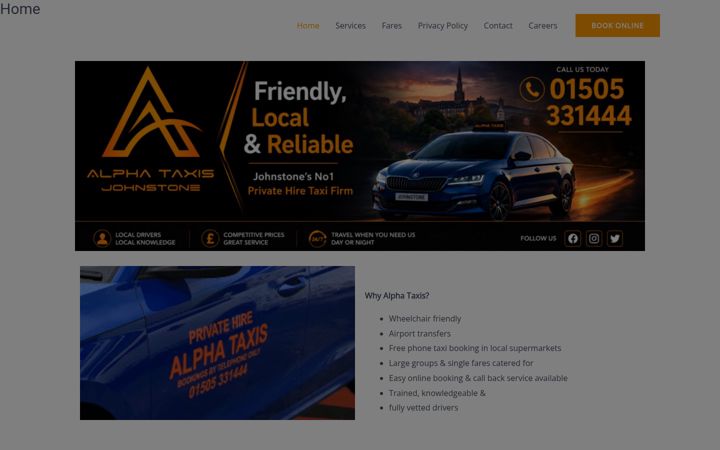 Screenshot di alphataxisjohnstone.com