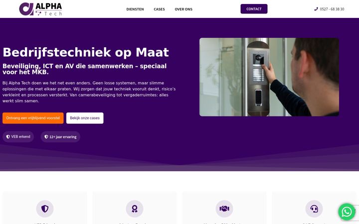 Screenshot ta' alphatech.nl