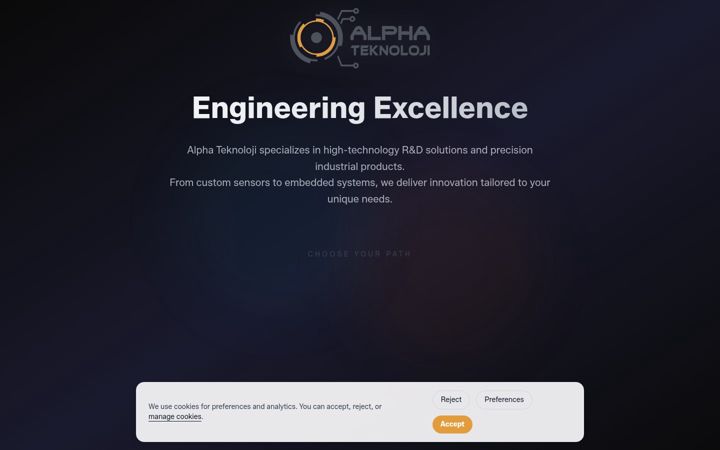 Screenshot of alphateknoloji.com