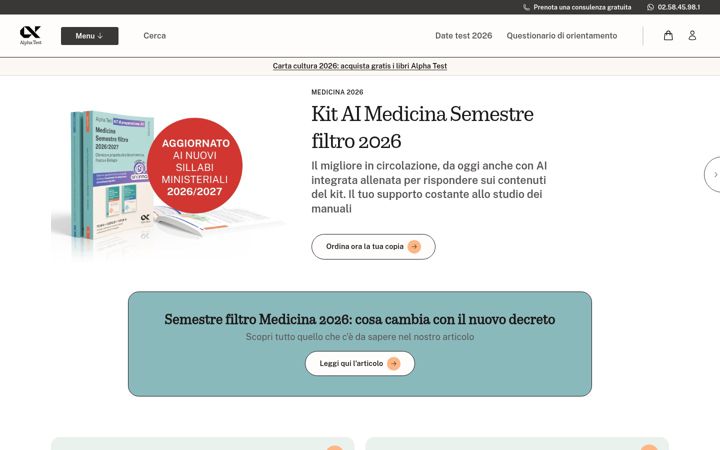 Screenshot of alphatest.it